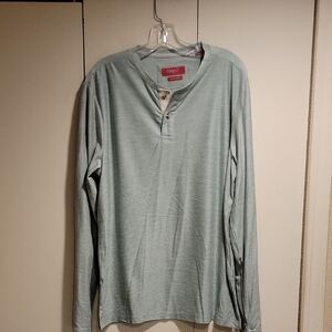 Bruno Men's Sage Long Sleeve Henley